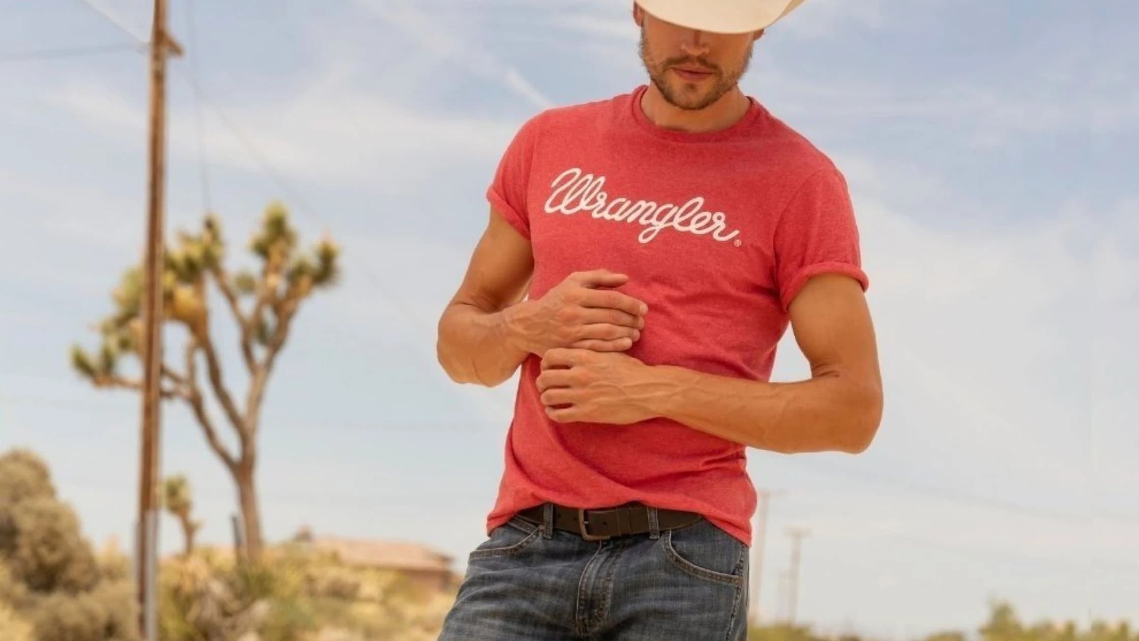 Red t shirt style sale