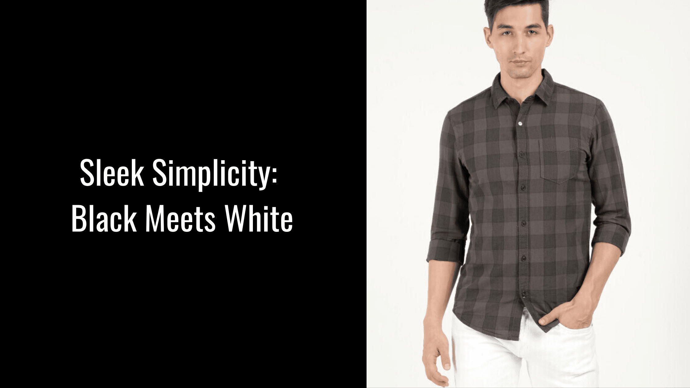 Classic Contrast: Wrangler's Black Shirt and White Jeans Combo